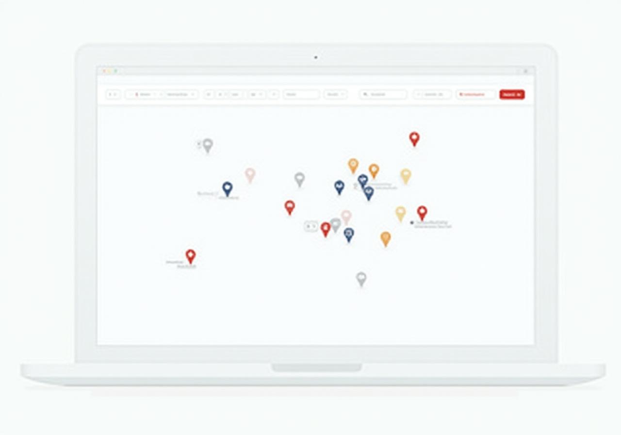 Interfaz del mapa interactivo mostrando restaurantes en Cartagena